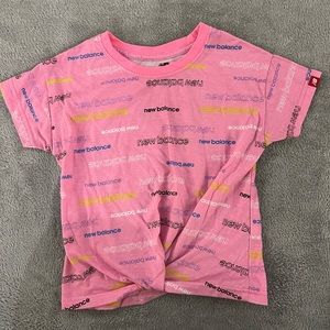 Girls pink New Balance T-shirt size 6